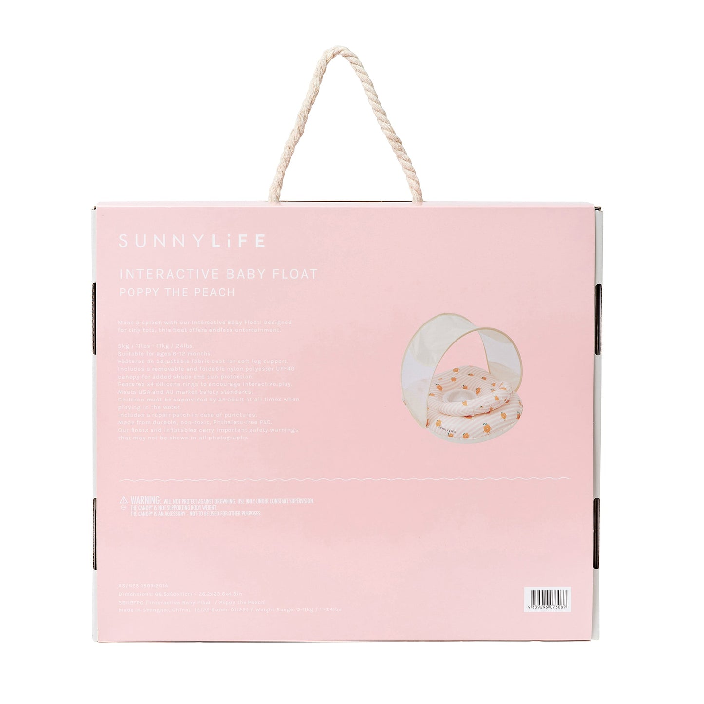 Interactive Baby Float - Poppy the Peach Pink Stripe