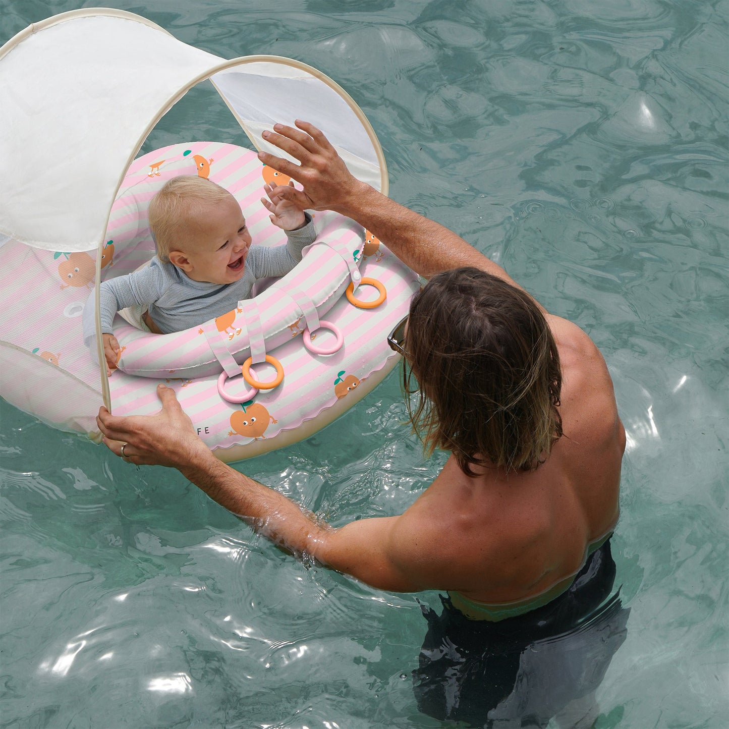 Interactive Baby Float - Poppy the Peach Pink Stripe