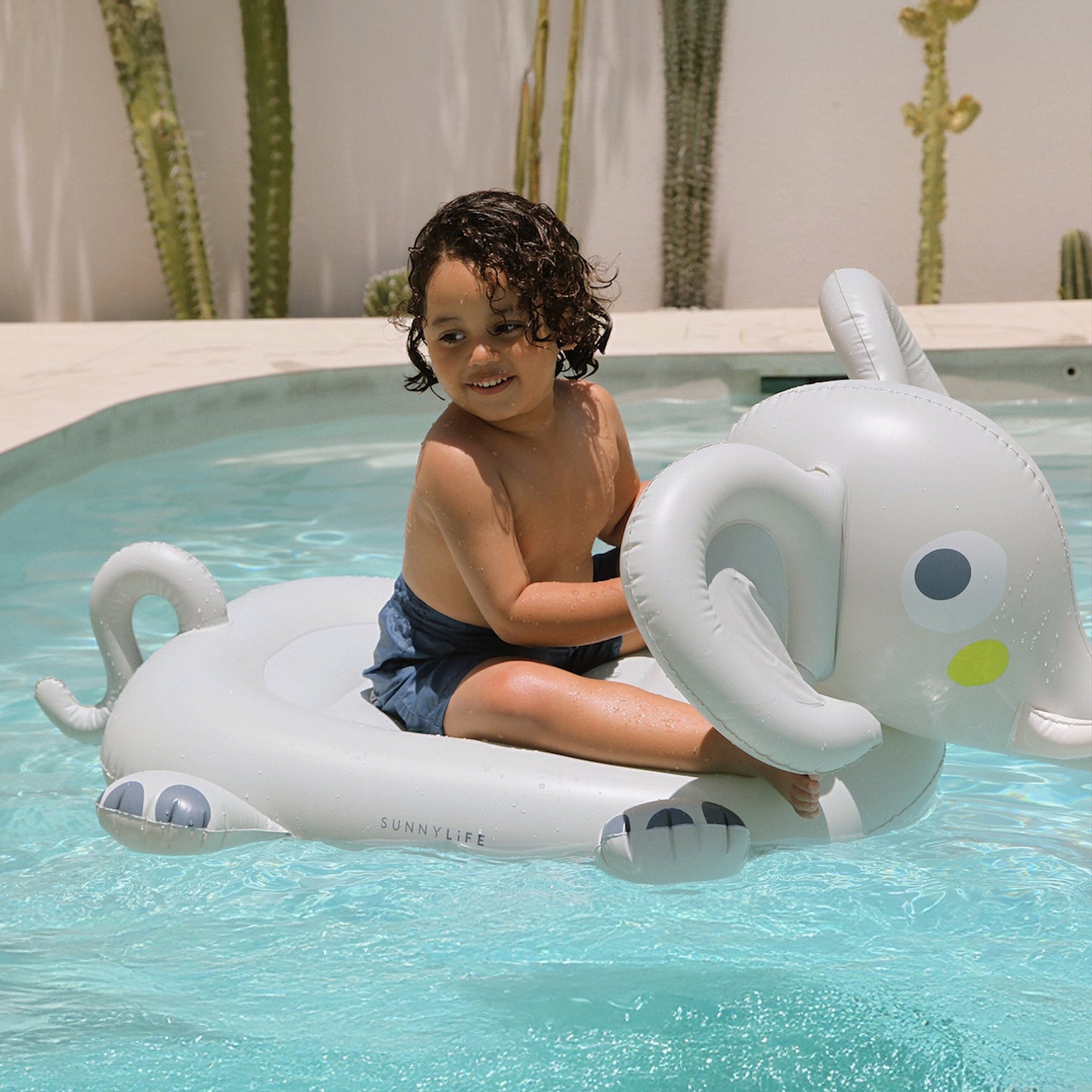 Kids Ride-On Float - Eli the Elephant Grey