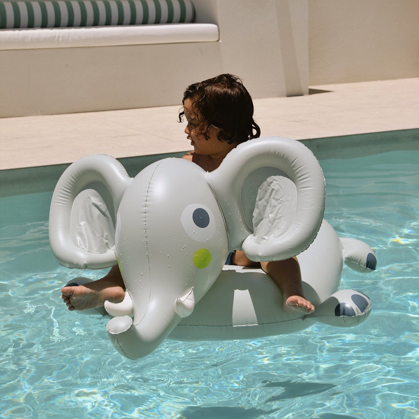 Kids Ride-On Float - Eli the Elephant Grey