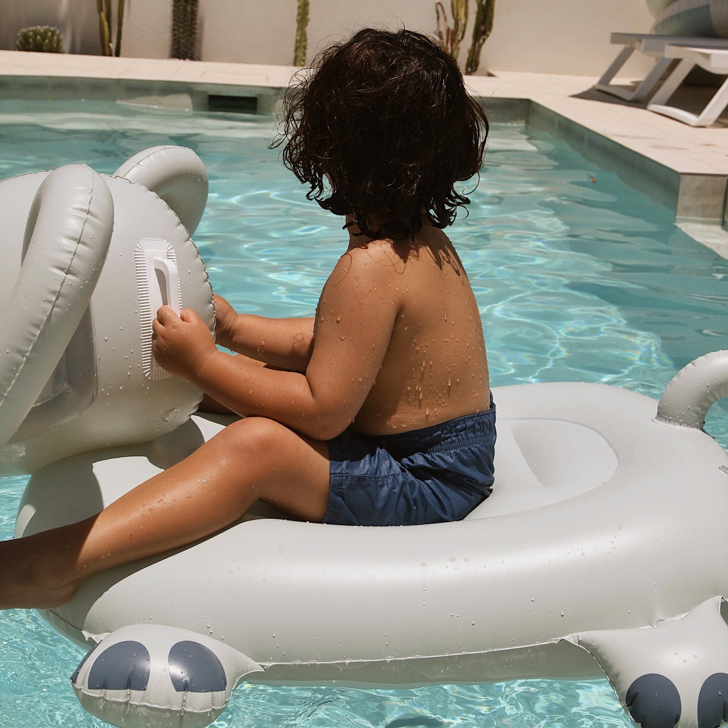 Kids Ride-On Float - Eli the Elephant Grey