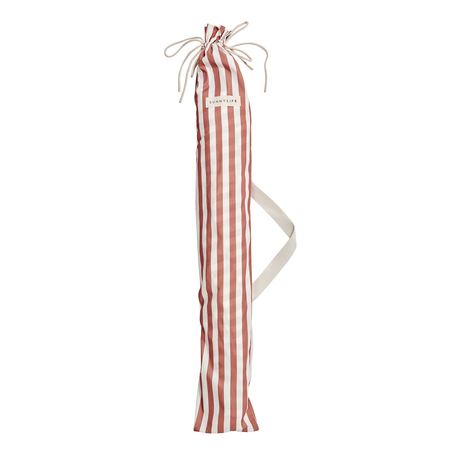 Luxe Beach Umbrella - Tierra Clay Stripe