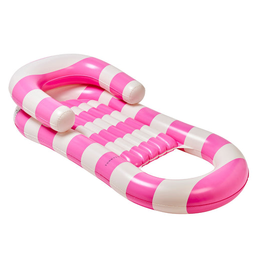 Laze & Lounge Float - Pool Party Magenta Stripe