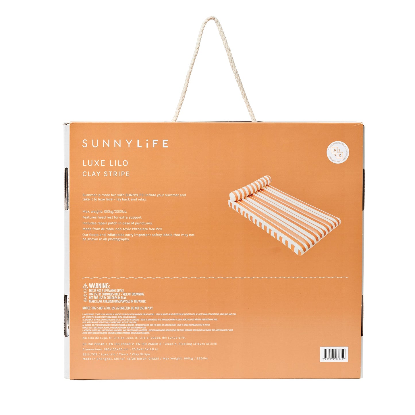 Luxe Lilo - Tierra Clay Stripe