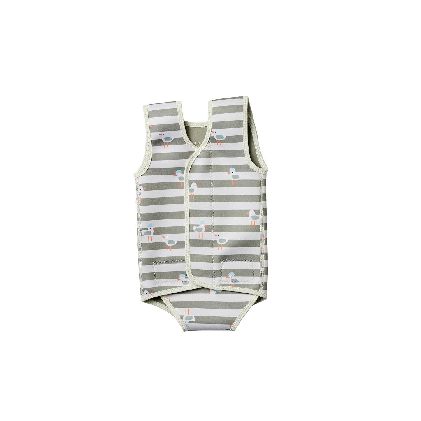 Baby Wetsuit - Sammy the Seagull Green Stripe