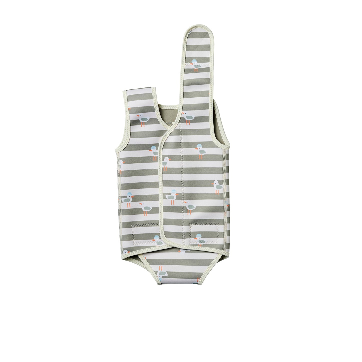 Baby Wetsuit - Sammy the Seagull Green Stripe