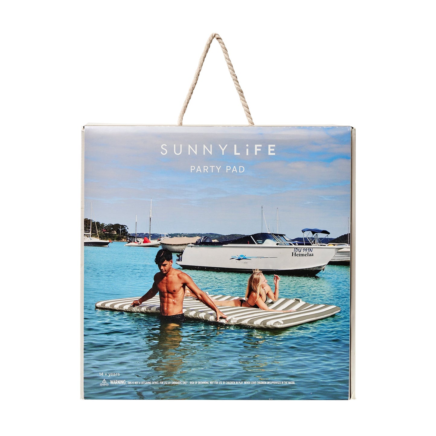 Party Pad Float - Seagrass Sage Stripe