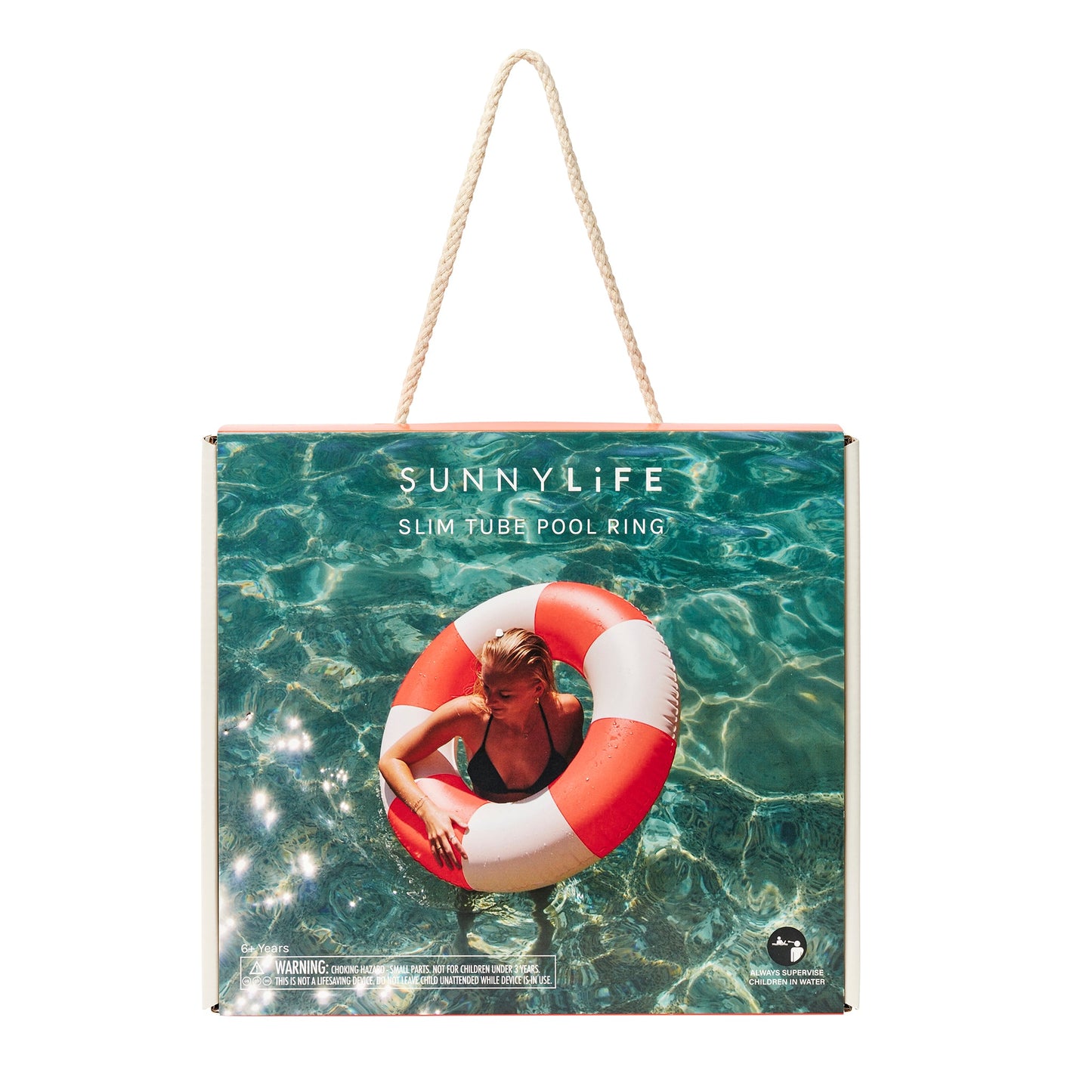 Slim Tube Pool Ring - Pool Party Tomato