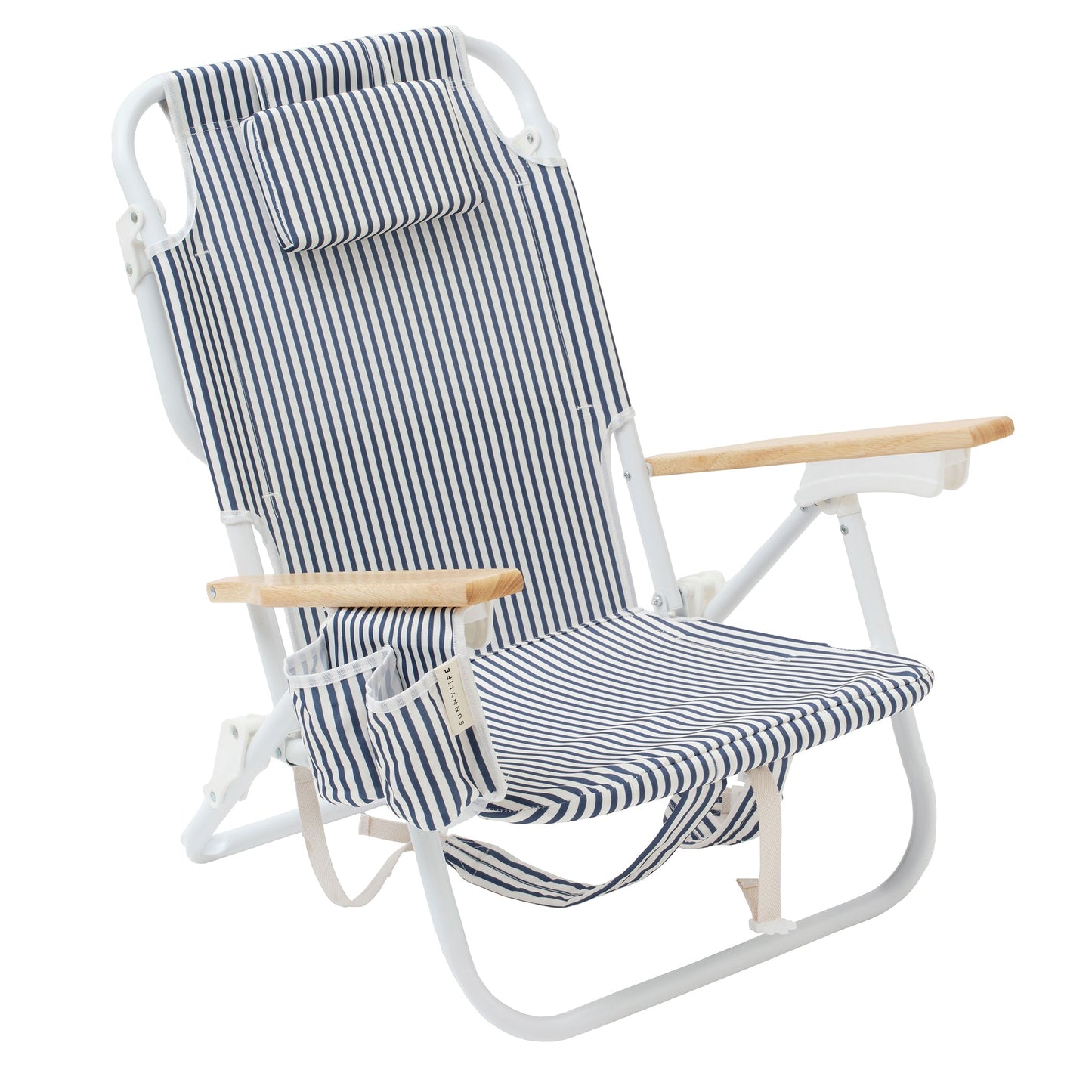 Luxe Beach Chair - Navy Stripe