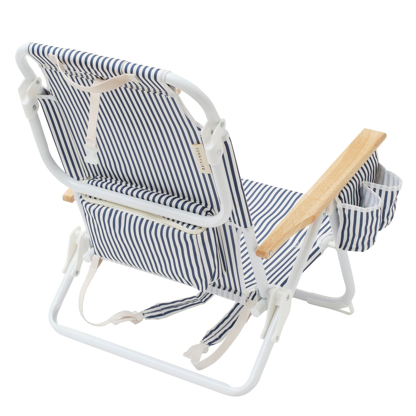Deluxe Beach Chair - Navy Stripe