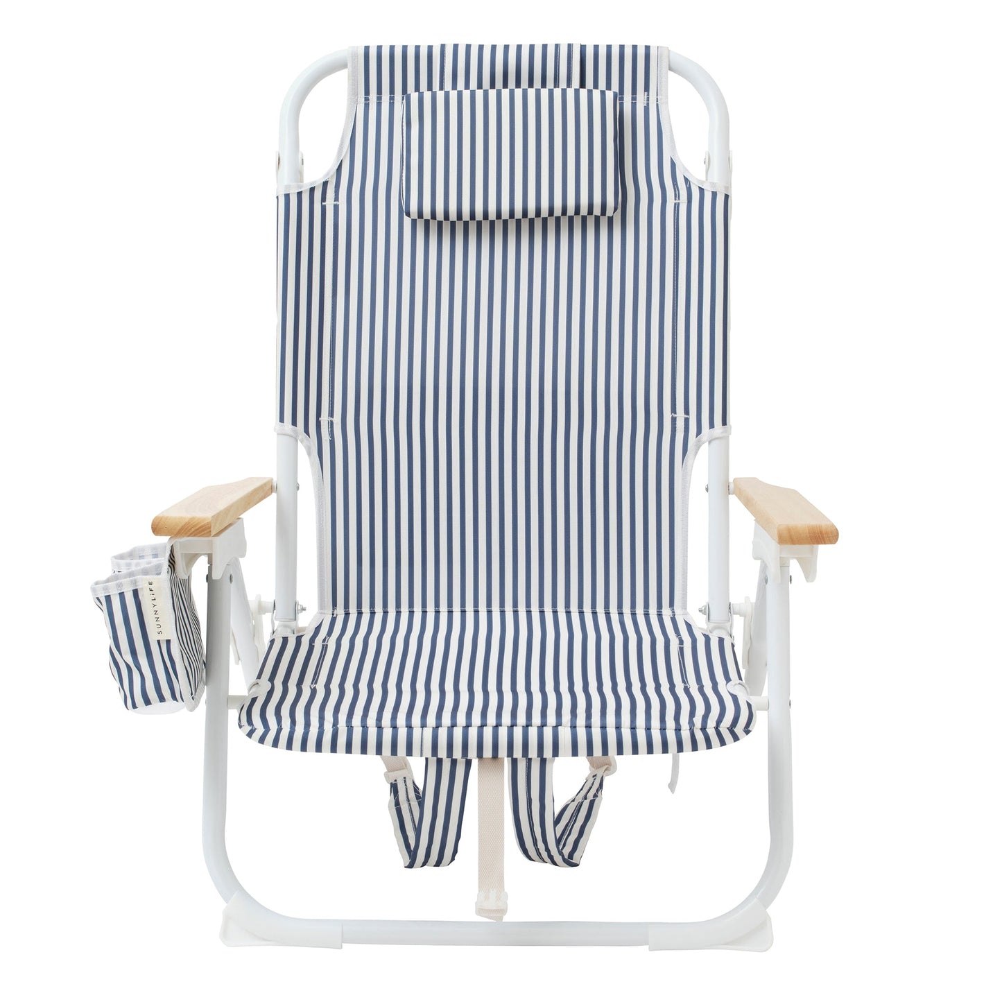 Deluxe Beach Chair - Navy Stripe