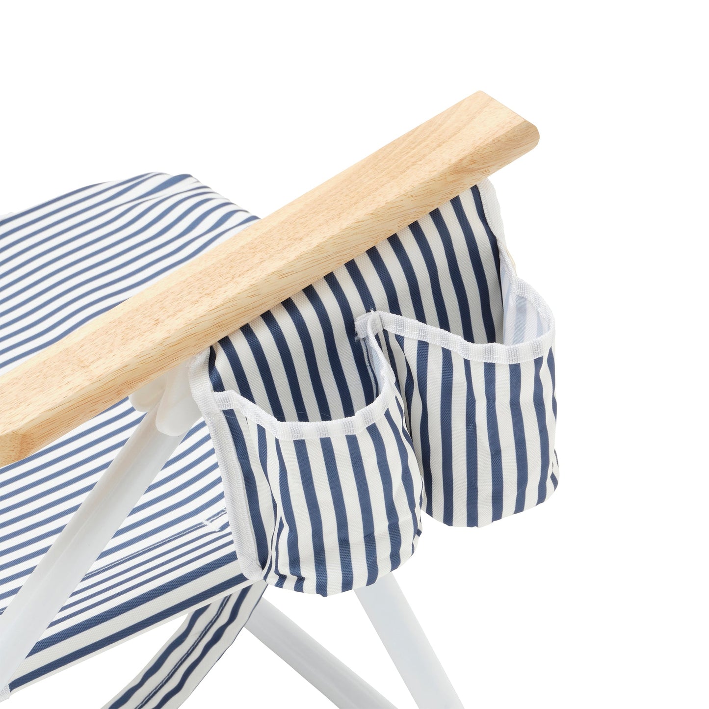 Deluxe Beach Chair - Navy Stripe