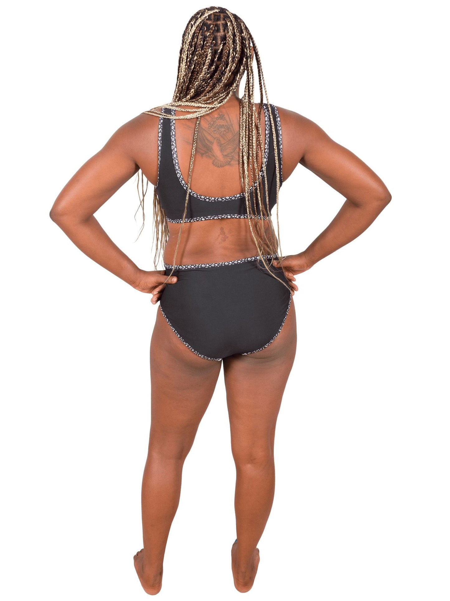 Spotted Eagle Ray Reversible High-Waisted Bikini Bottom