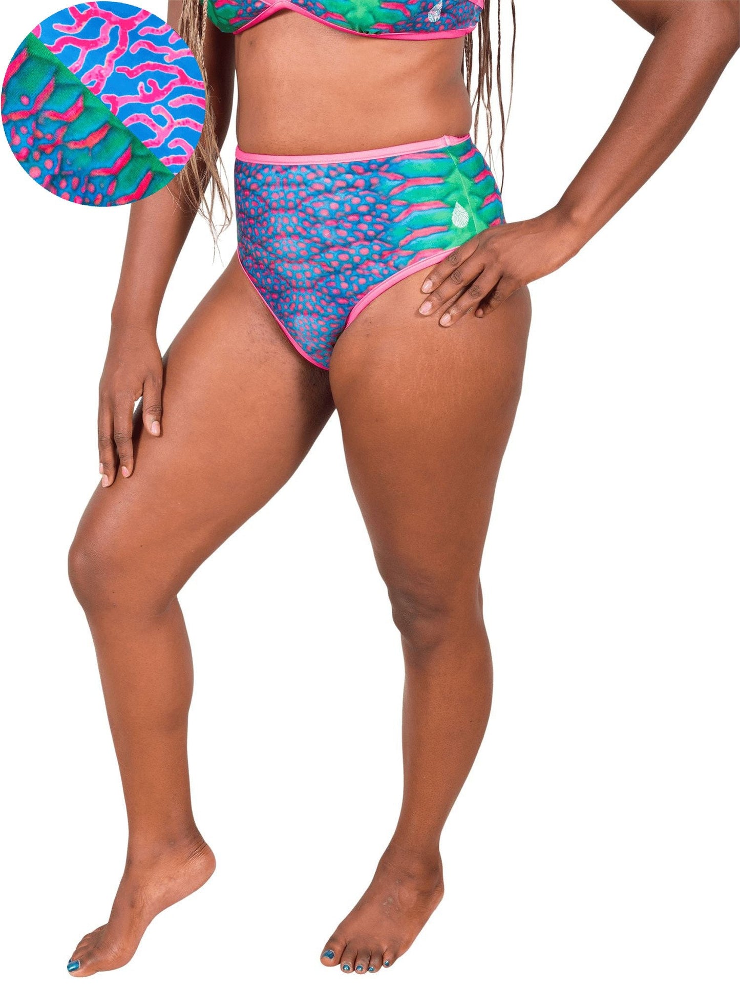 Parrotfish Protection Reversible High-Waisted Bikini Bottom