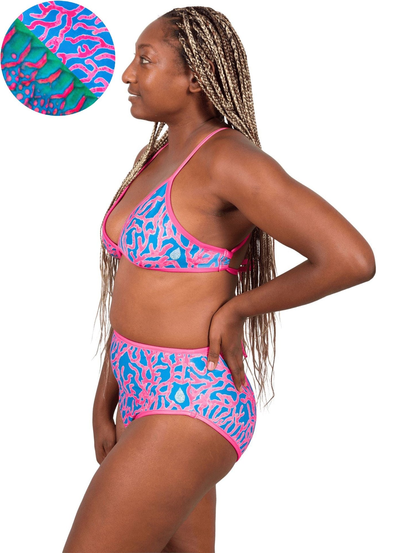 Parrotfish Protection Reversible String Bikini Top