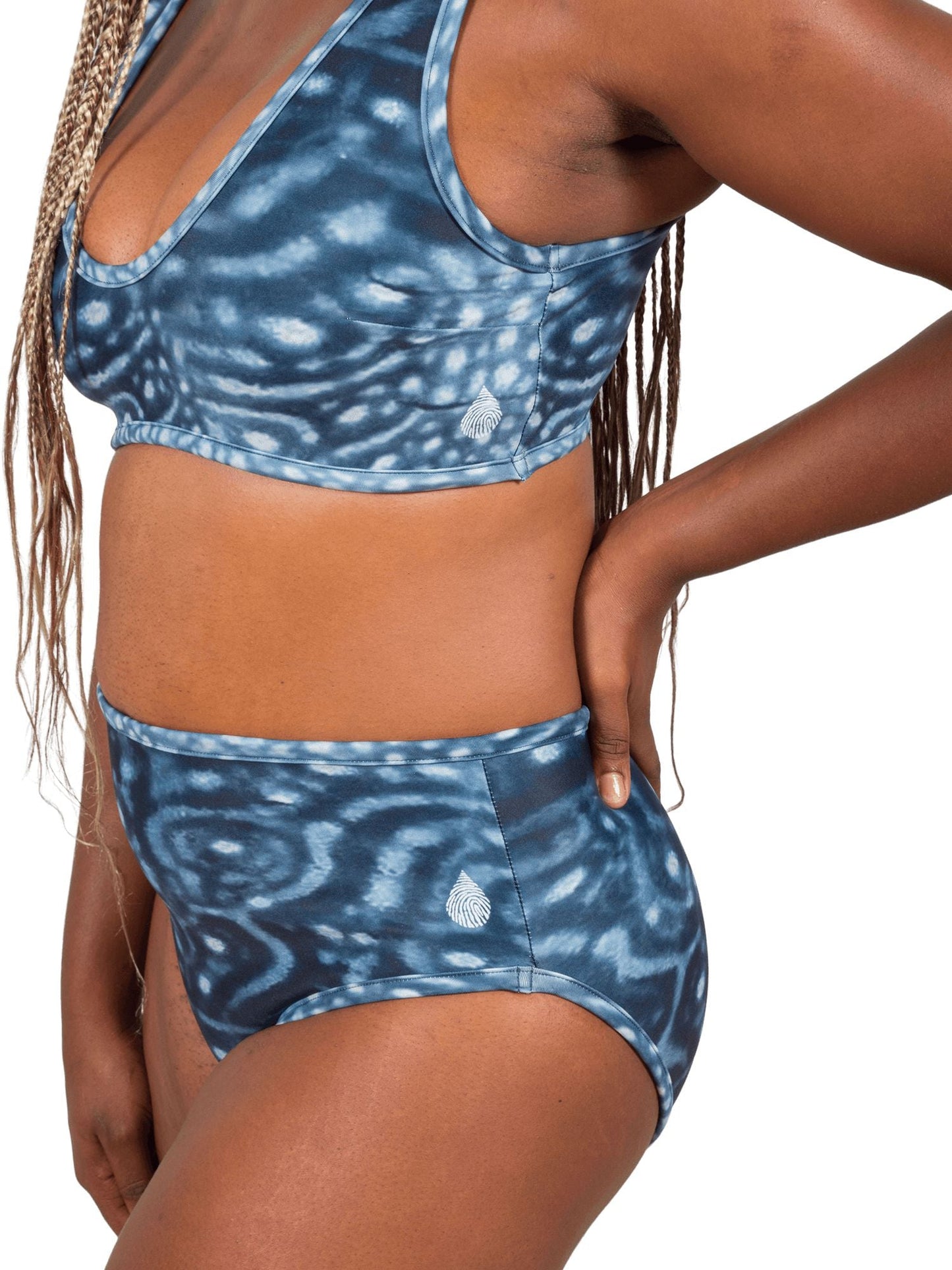 Whale Shark Warrior Reversible Scoop Bikini Top