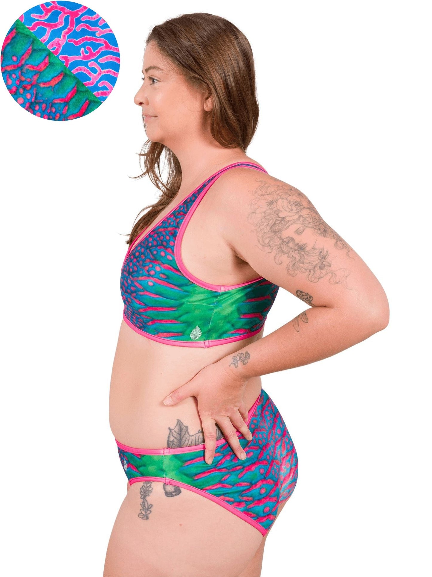 Parrotfish Protection Reversible Scoop Bikini Top