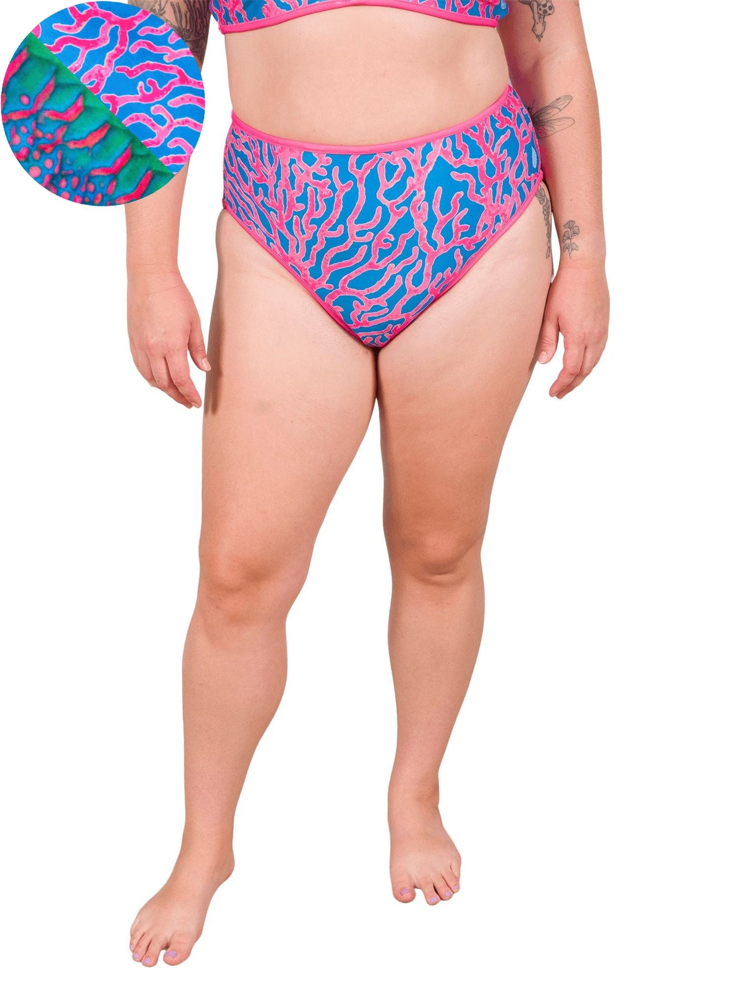 Parrotfish Protection Reversible High-Waisted Bikini Bottom