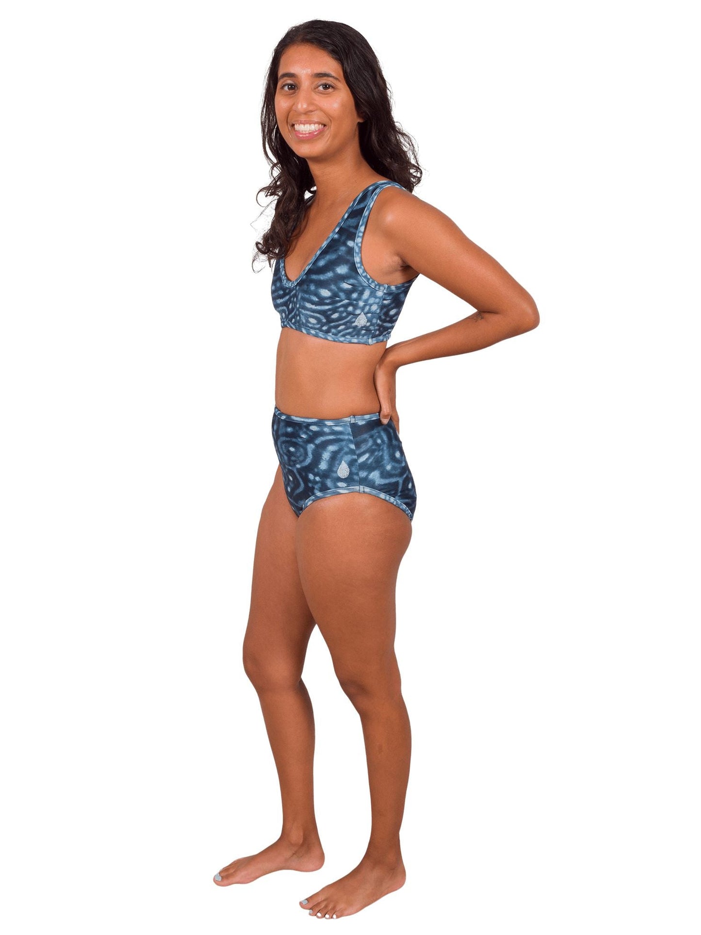 Whale Shark Warrior Reversible Scoop Bikini Top