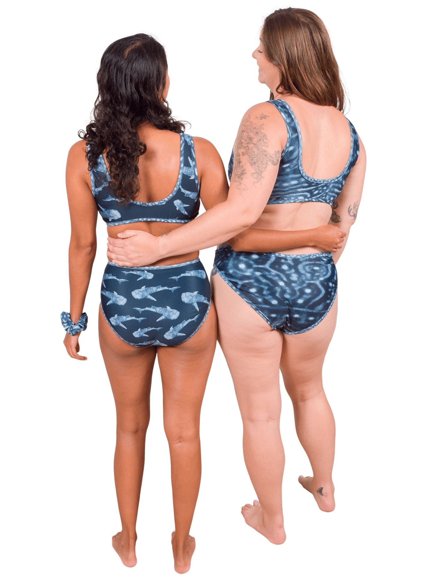 Whale Shark Warrior Reversible High-Waisted Bikini Bottom