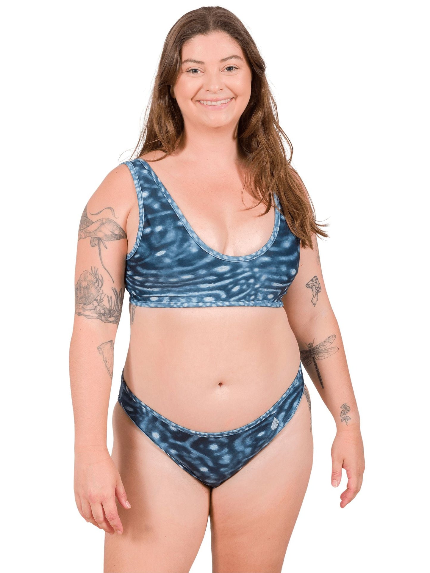 Whale Shark Warrior Reversible Scoop Bikini Top