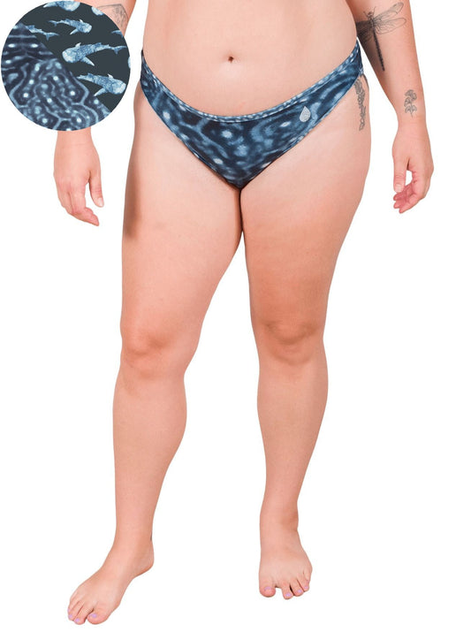 Whale Shark Warrior Reversible Classic Bikini Bottom