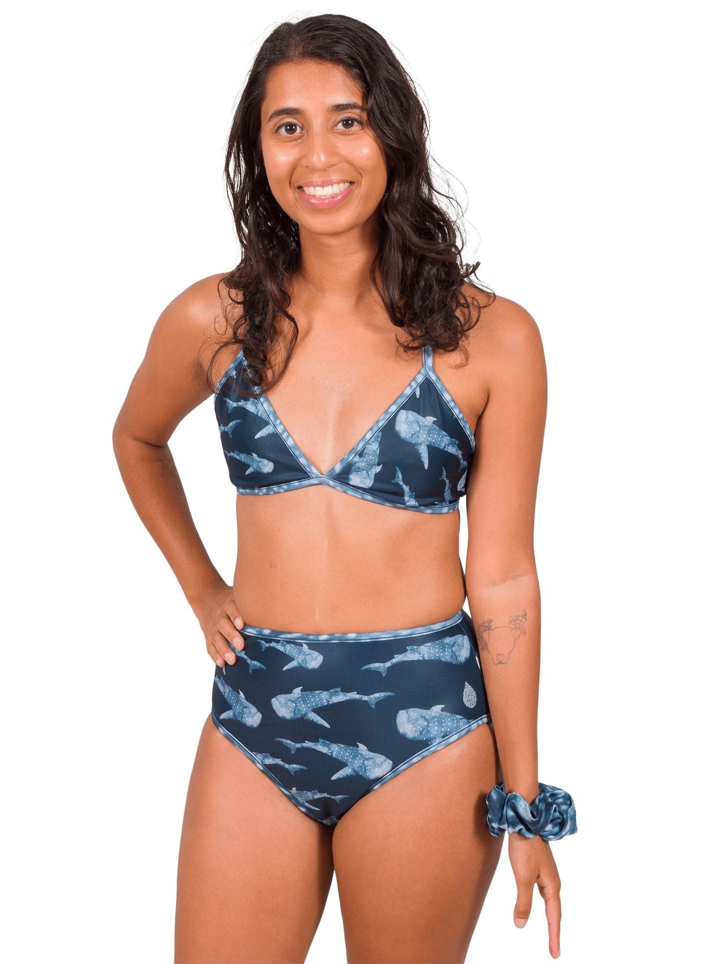 Whale Shark Warrior Reversible High-Waisted Bikini Bottom