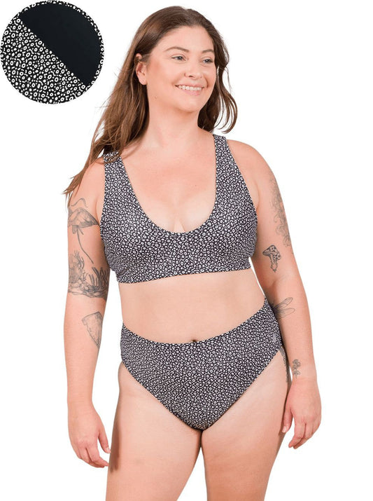 Spotted Eagle Ray Reversible Scoop Bikini Top