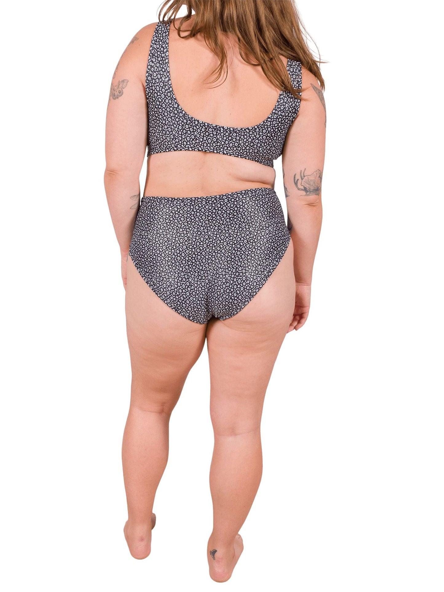 Spotted Eagle Ray Reversible High-Waisted Bikini Bottom