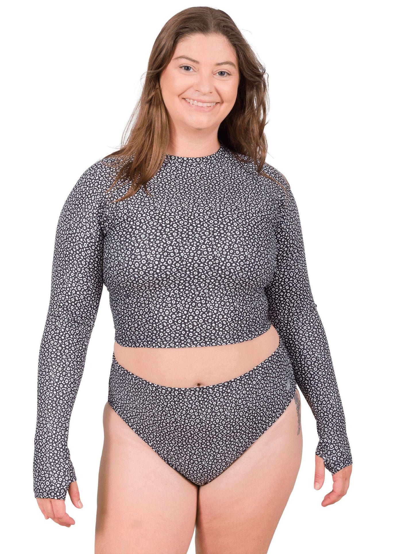 Spotted Eagle Ray Reversible High-Waisted Bikini Bottom