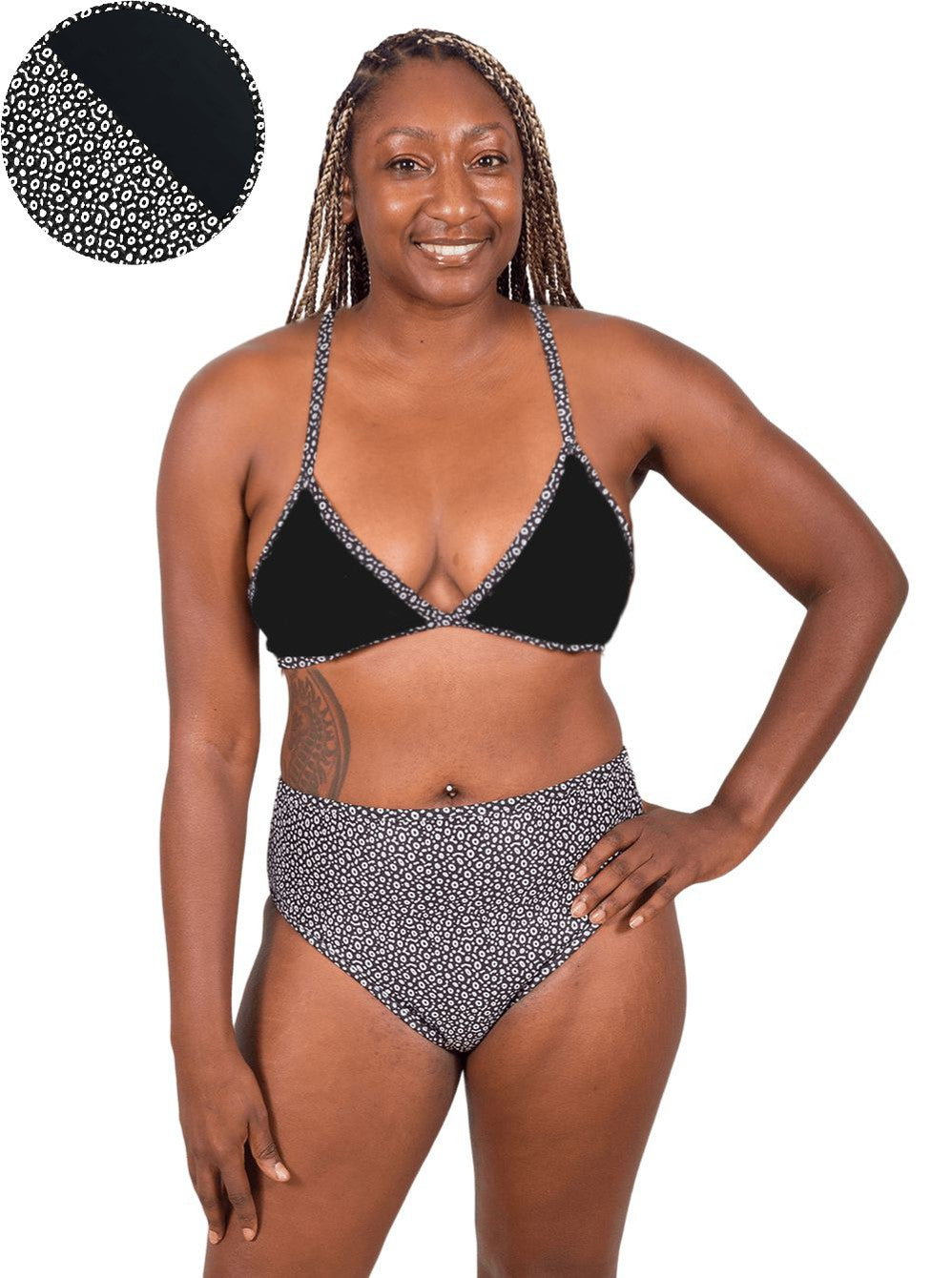 Spotted Eagle Ray Reversible String Bikini Top