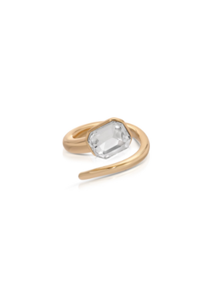 Emerald Deco Wrap Ring