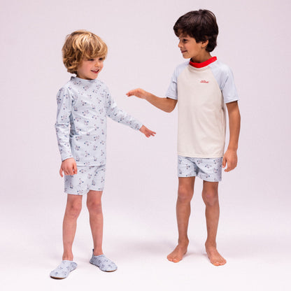 Swim Shirt Short Sleeves - Multicolored - Seas The Day