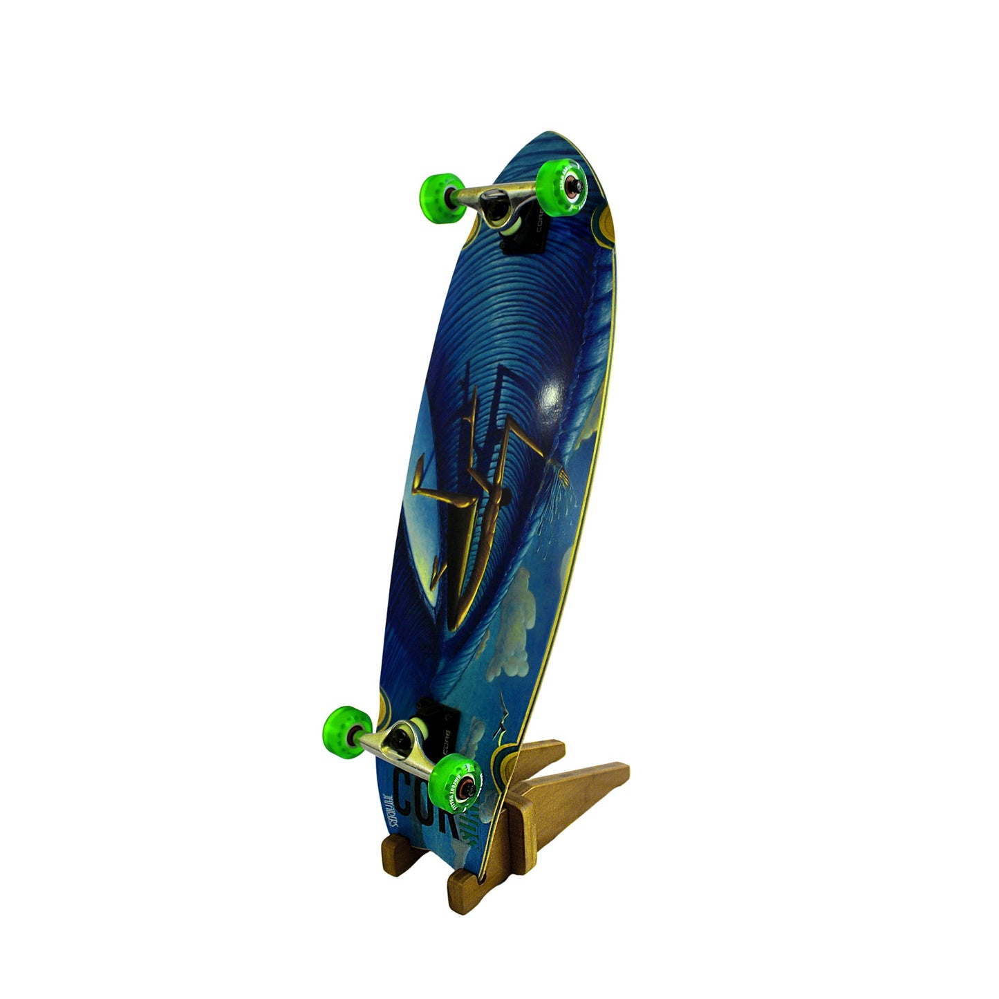 Bamboo Skateboard Floor Stand
