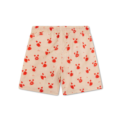 Swim Shorts -  Red/Beige - Crabby