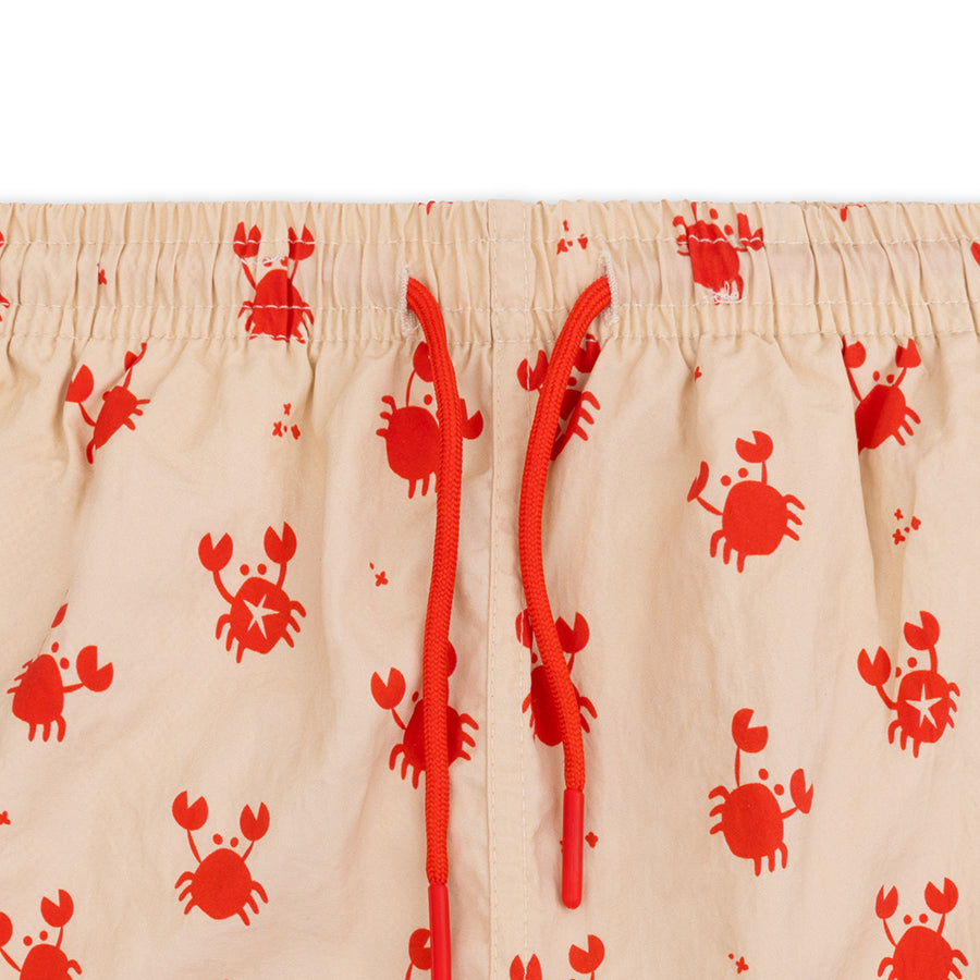 Swim Shorts -  Red/Beige - Crabby