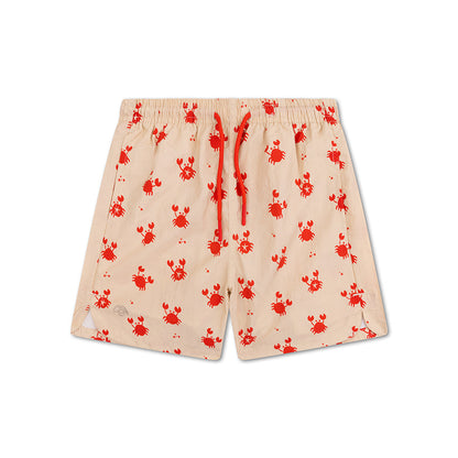 Swim Shorts -  Red/Beige - Crabby
