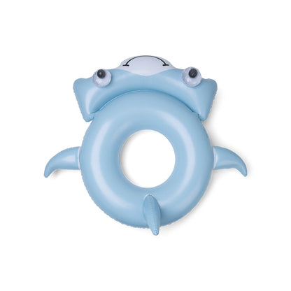 Swim Ring - Blue - Hunter The Hammerhead - Shark - Ø 37.4 in