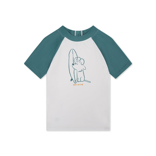 Swim Shirt Short Sleeves - Green - Surfer
