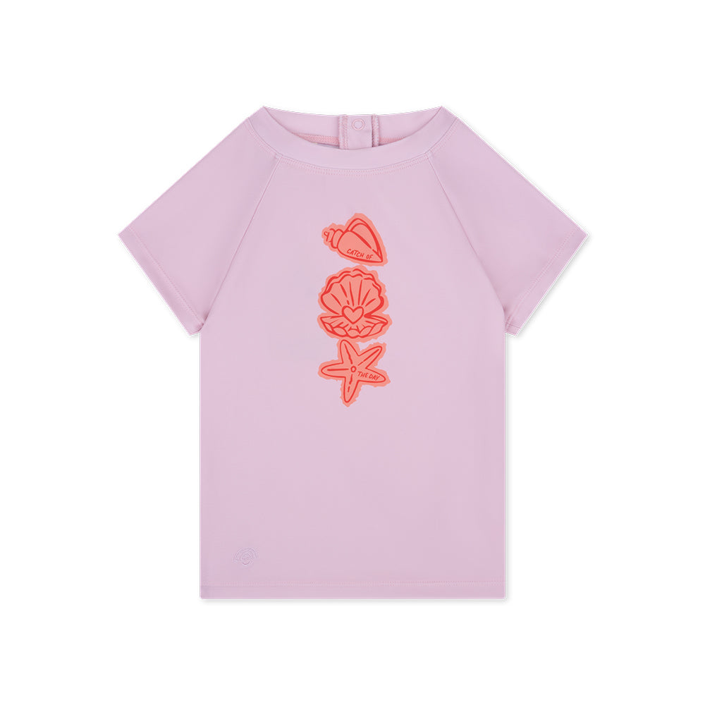 Swim Shirt Short Sleeves - Pink - Coastal Charm