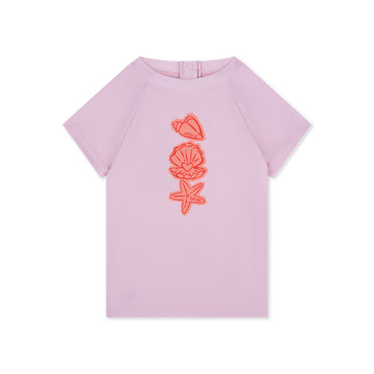Swim Shirt Short Sleeves - Pink - Coastal Charm