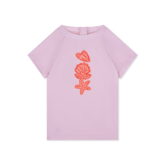 Swim Shirt Short Sleeves - Pink - Coastal Charm