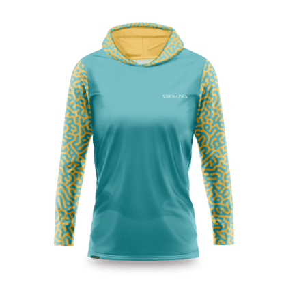 Teal Women's Hooded Long-Sleeve Tec Tee