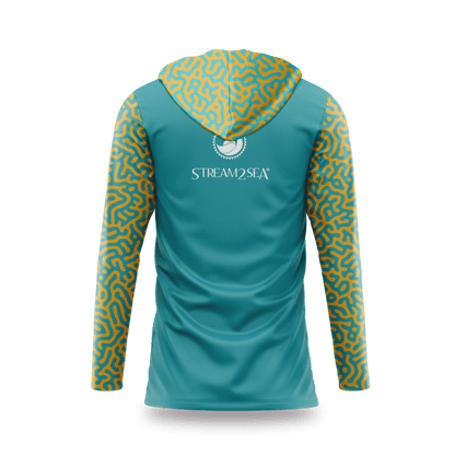 Teal Women's Hooded Long-Sleeve Tec Tee