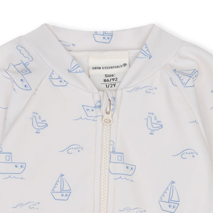 UV Swimsuit Boys - Beige/Blue - Seas The Day