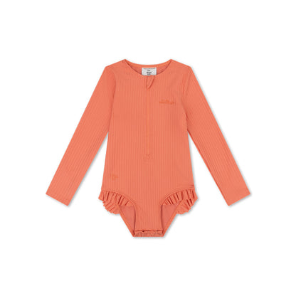 UV Swimsuit Girls With Long Sleeves - Pink - Pink Bay