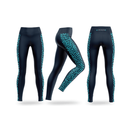 UPF 50+ Stretch Leggings - Brain Coral