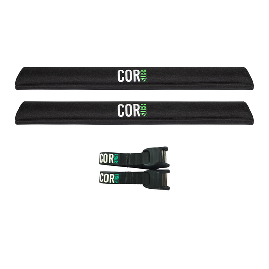Aero Roof Rack Pad with 10' Scratch-Resistant Tie Downs(Wide Aero Bars)