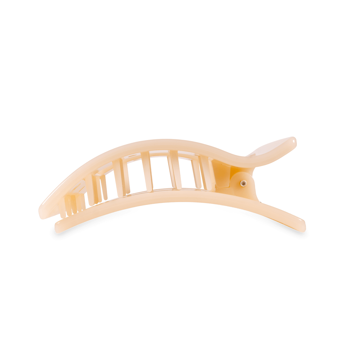 Almond Beige Medium Flat Rectangle Hair Clip