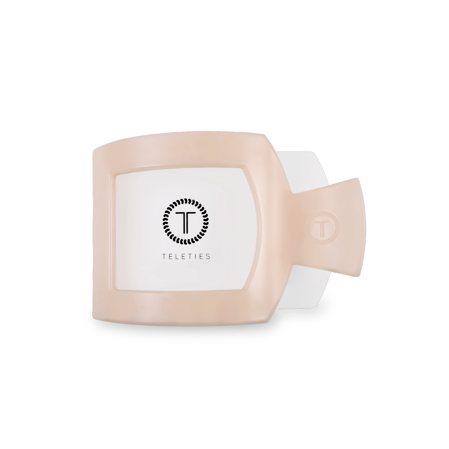 Almond Beige Small Flat Square Hair Clip